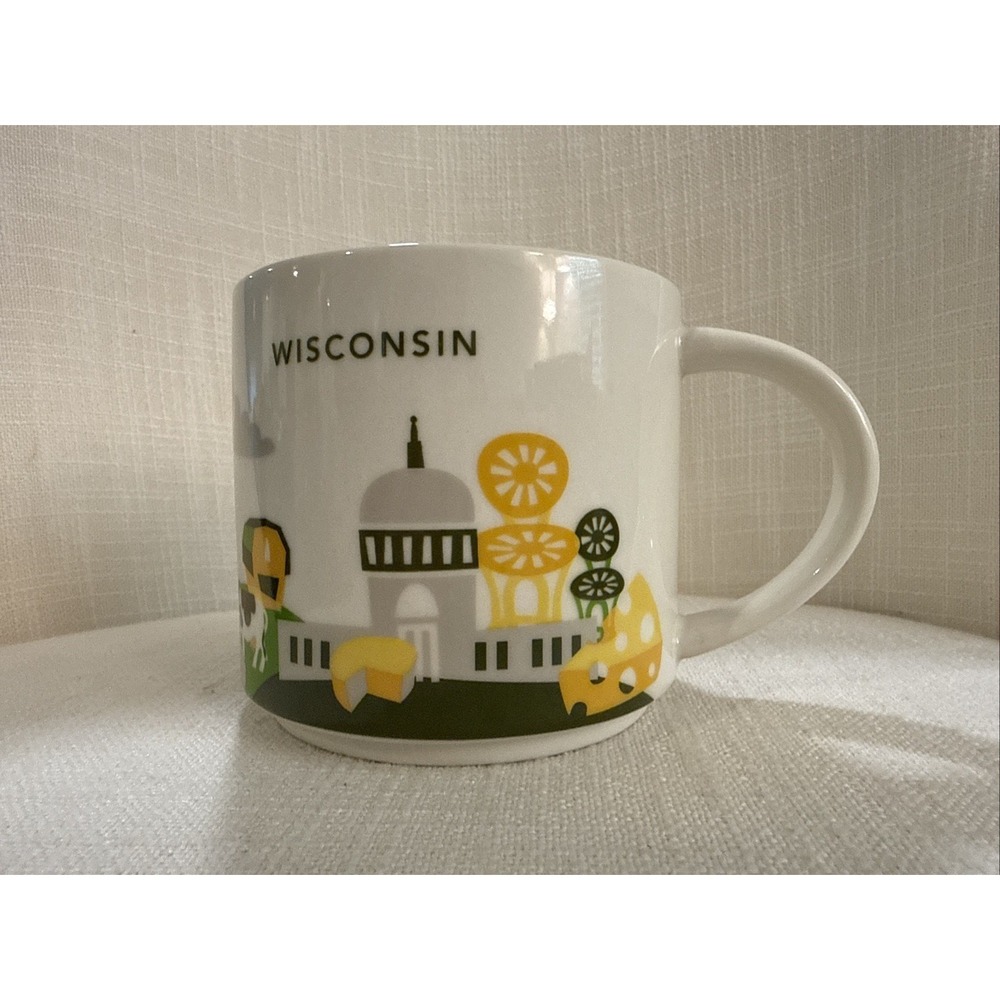Starbucks Wisconsin You Are Here Collection Series 14oz Coffee Mug 2014